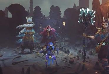 Four characters posing in Frosthaven